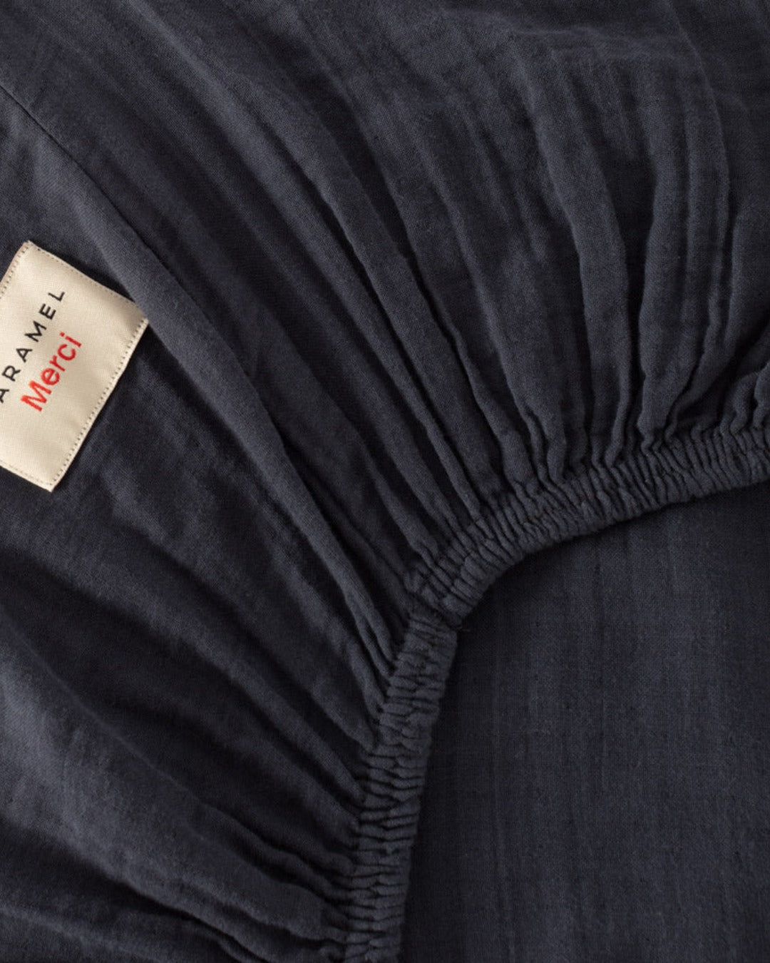 Merci x Caramel - Drap-Housse En Gaze De Coton - Gris Fusain