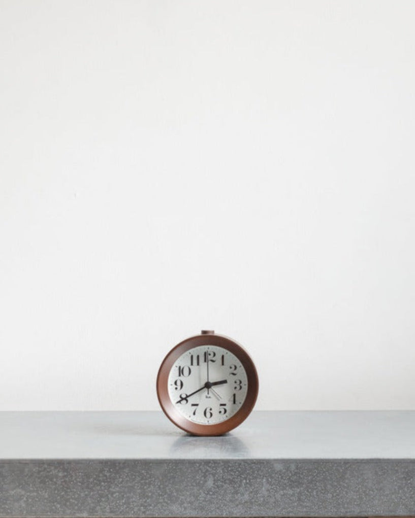 Lemnos - Riki dark wooden alarm clock