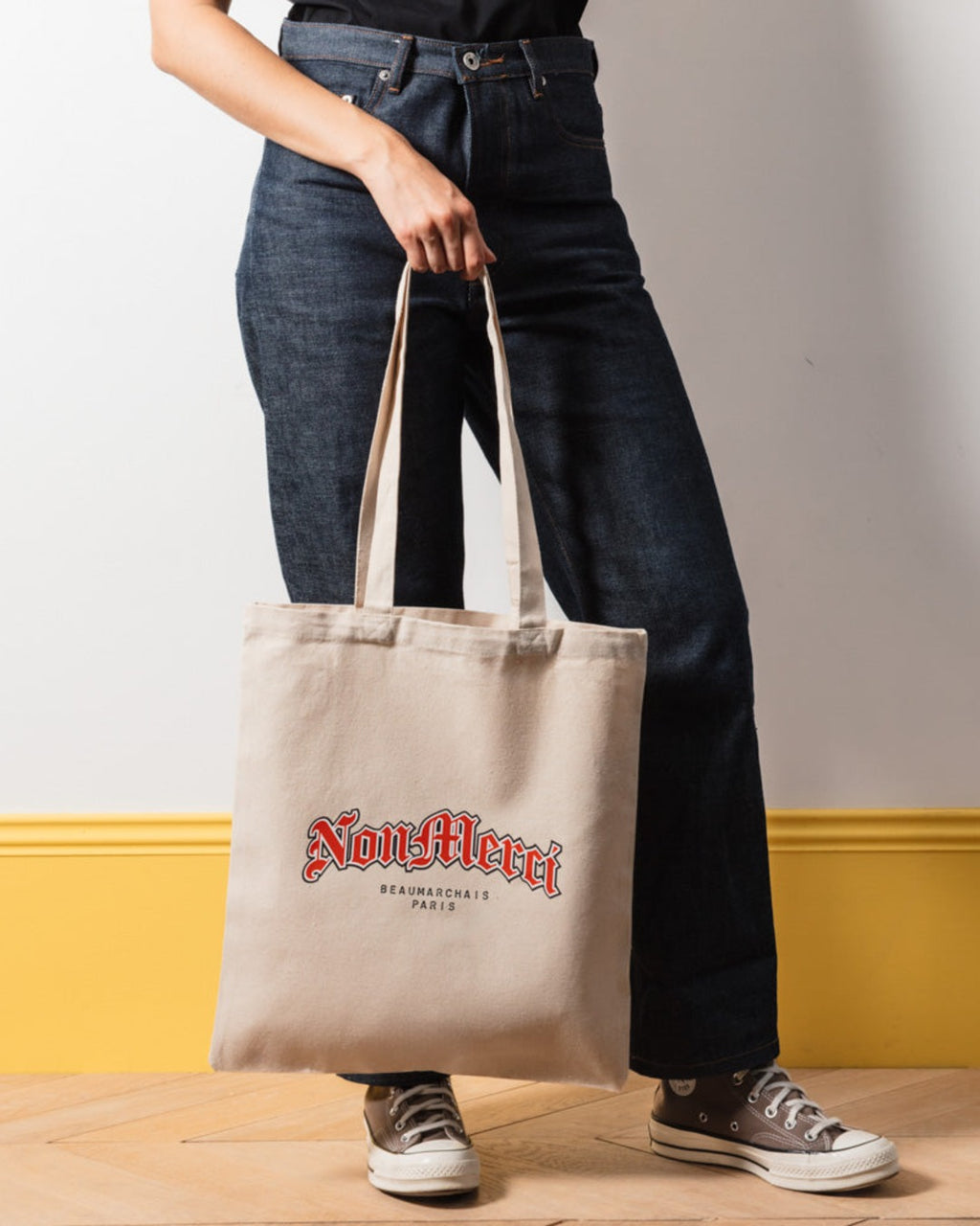 Merci - Tote Bag Gothic Non - Red