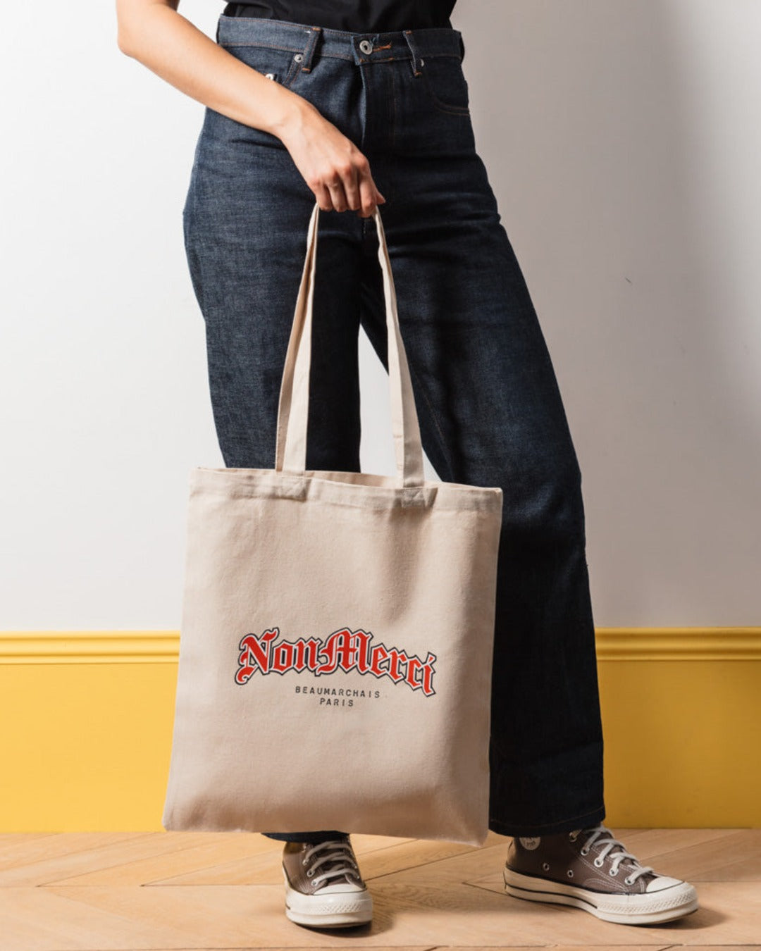 Merci - Tote Bag Gothic Non - Red