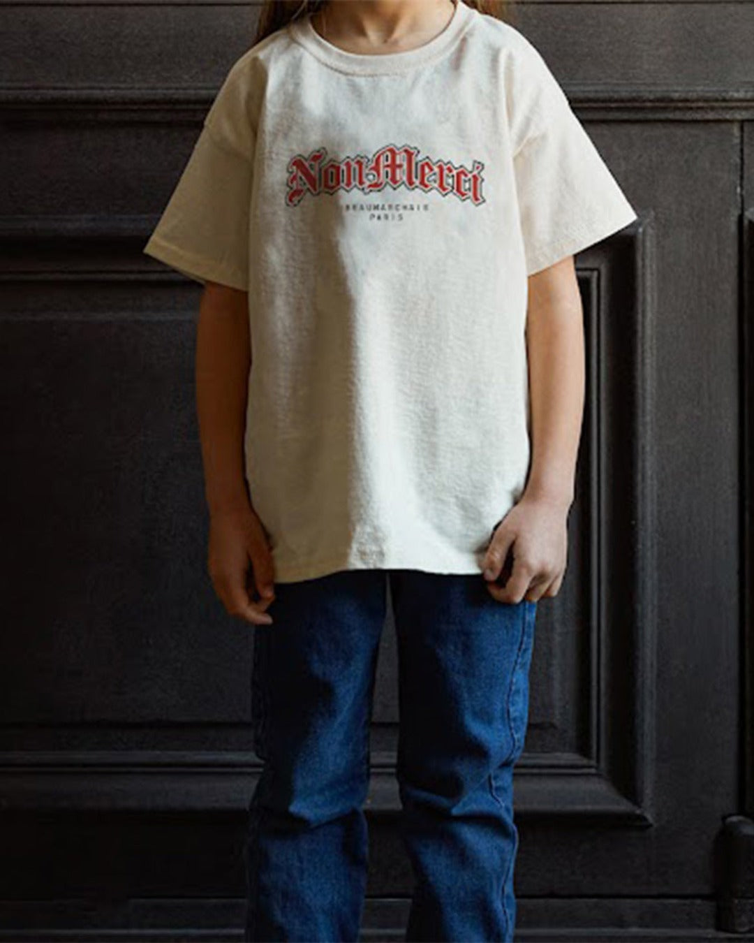 Merci - Gothic T-Shirt Kids Non - Red