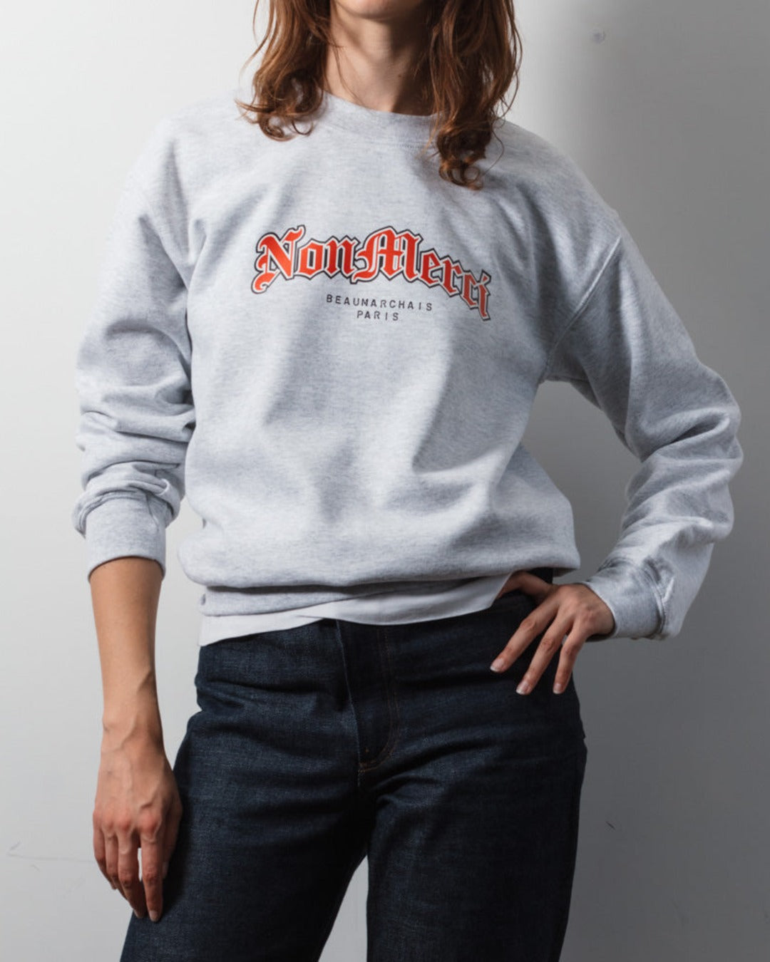 Merci - Gothic Sweat Non - Grey