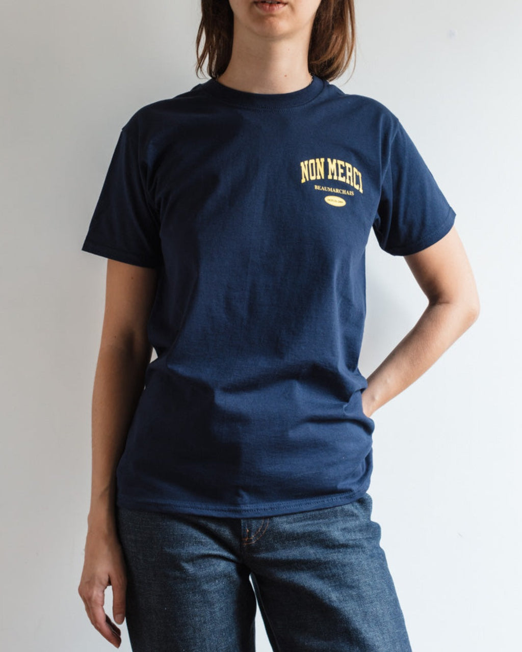 Merci - College T-Shirt Non - Blue