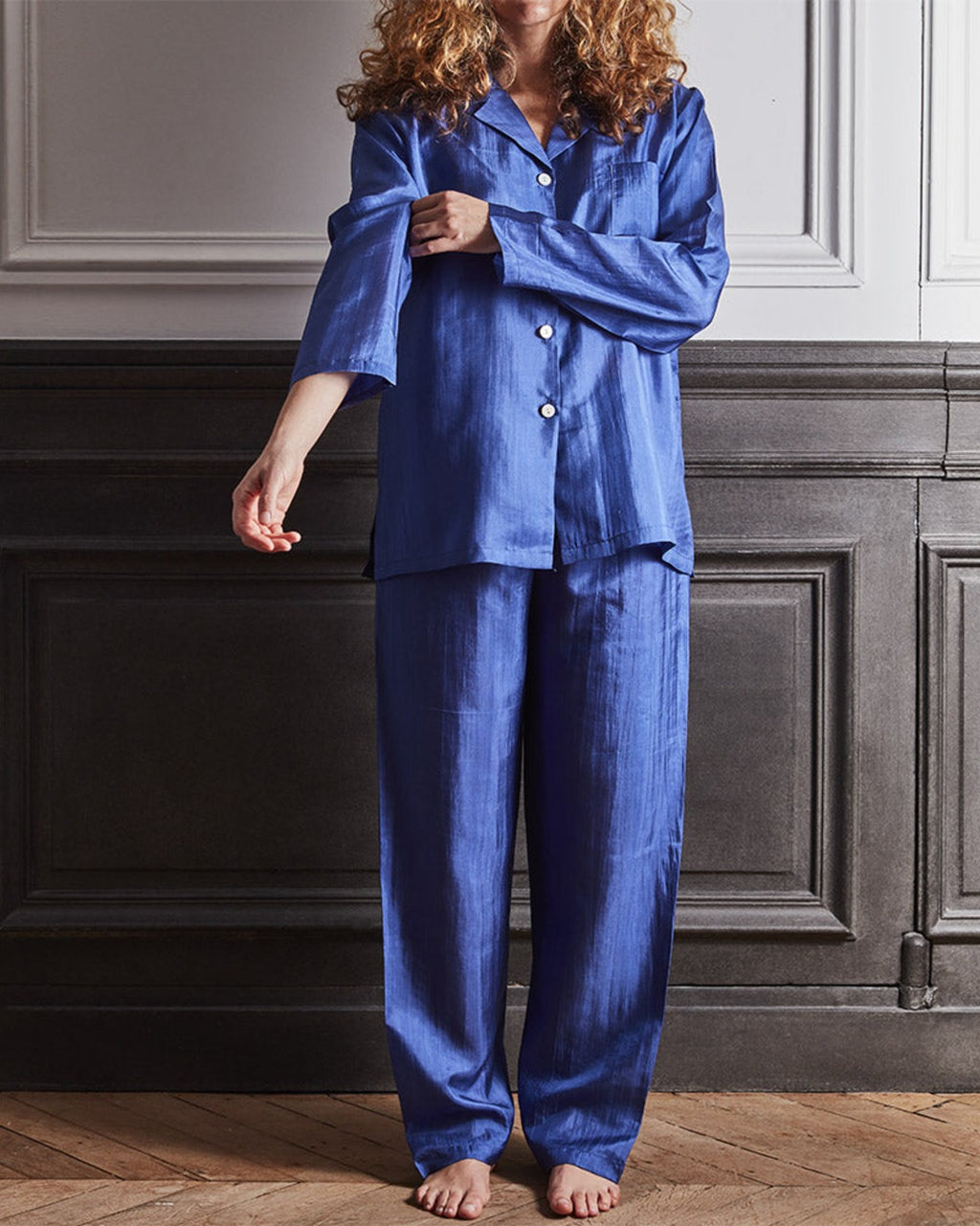 Merci - Pyjama en Soie - Bleu