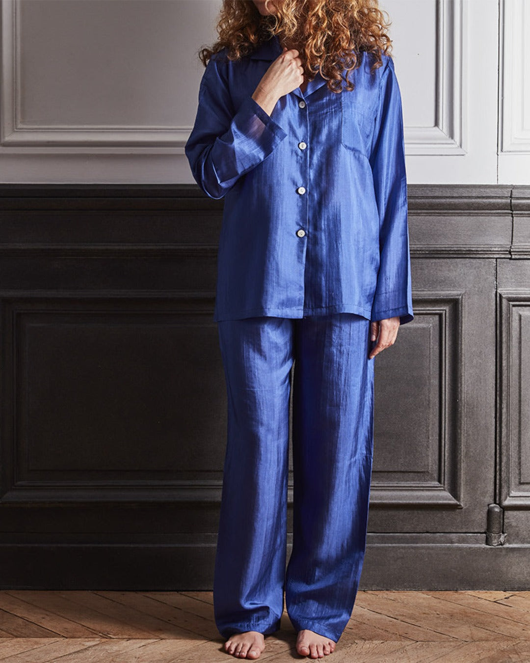 Merci - Silk Pyjama - Blue