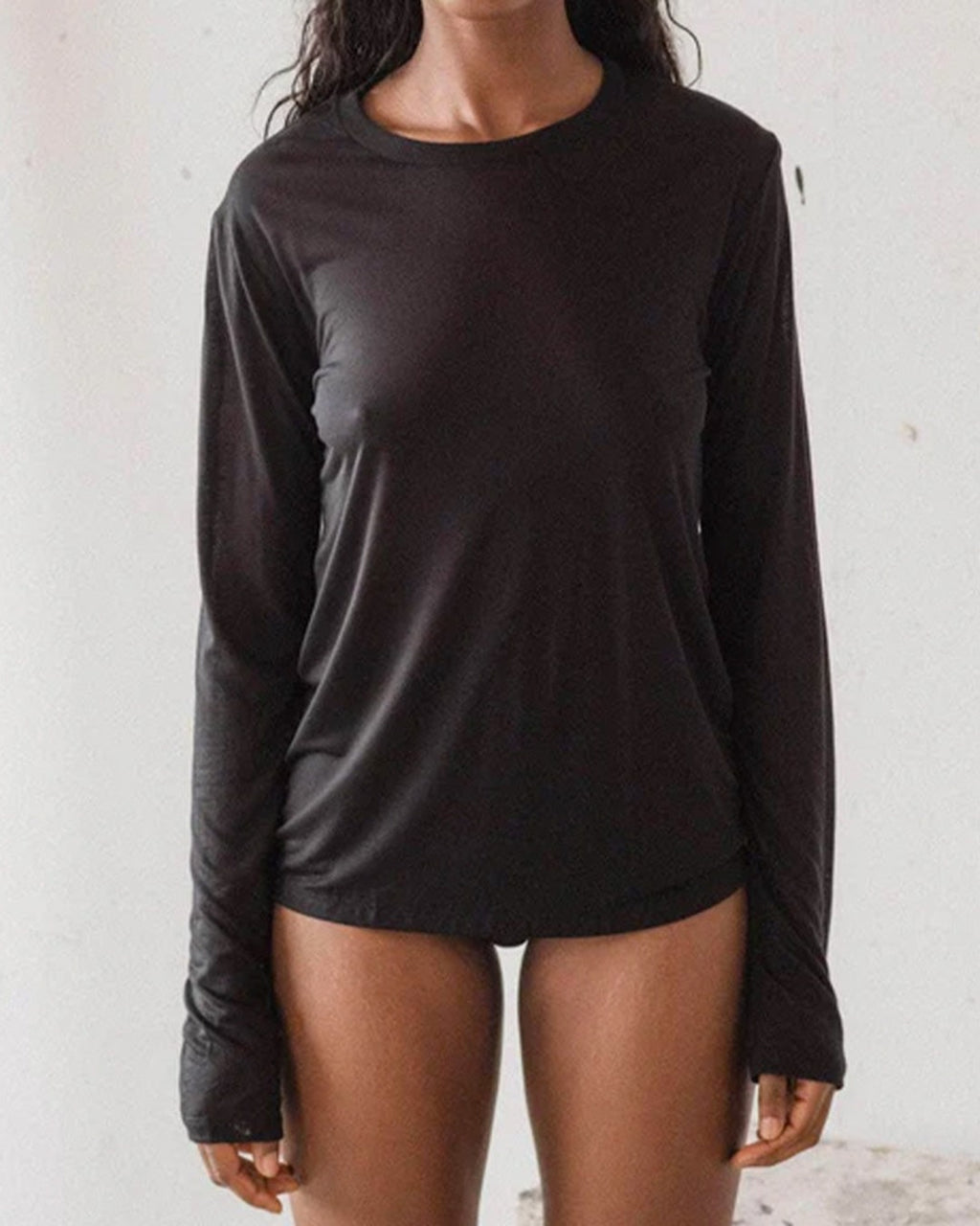 Baserange - Long Sleeve Top - Black
