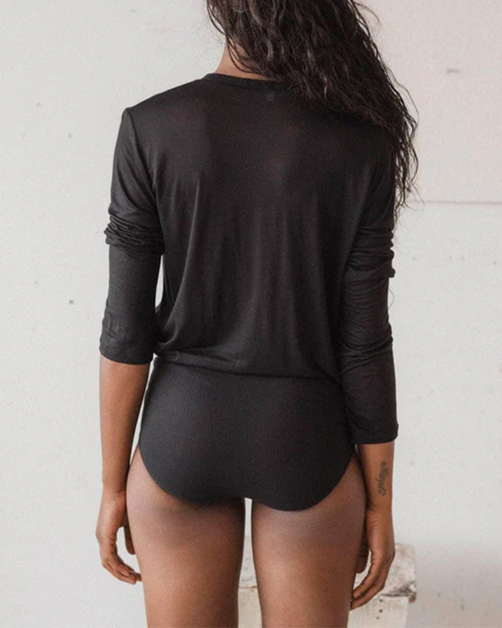 Baserange - Long Sleeve Top - Black