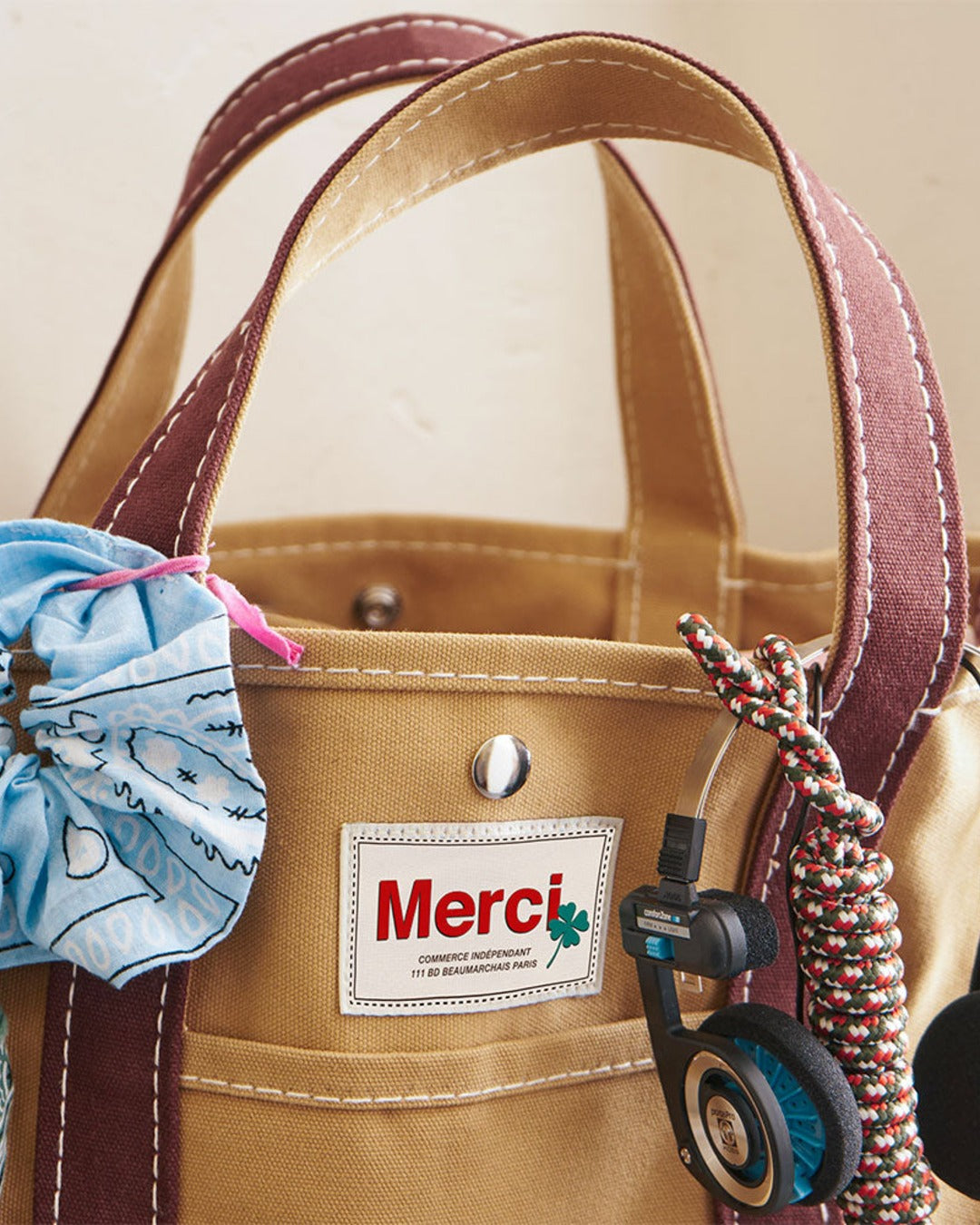 Merci - Candide shopping bag in canvas - Brown