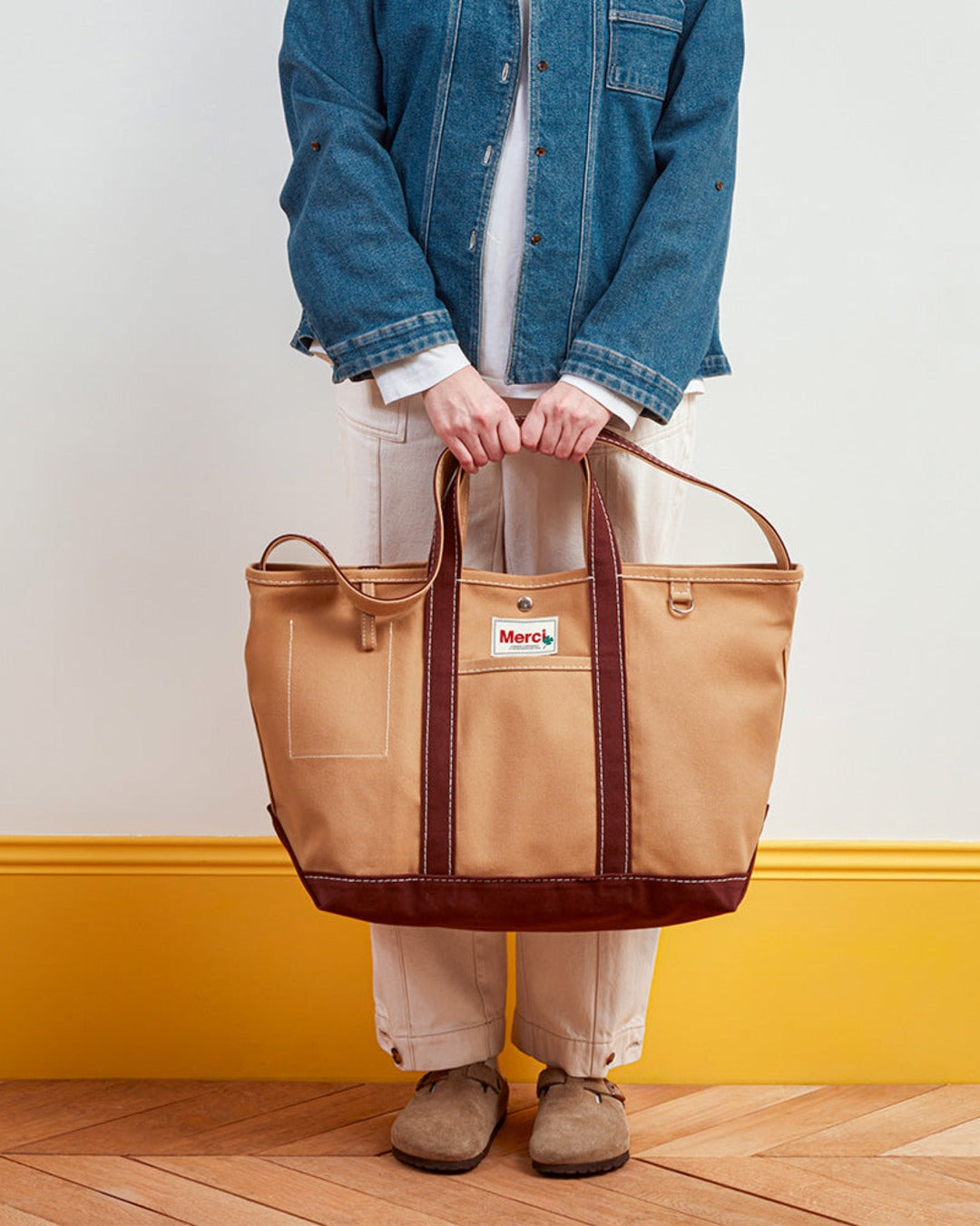 Merci - Candide shopping bag in canvas - Brown