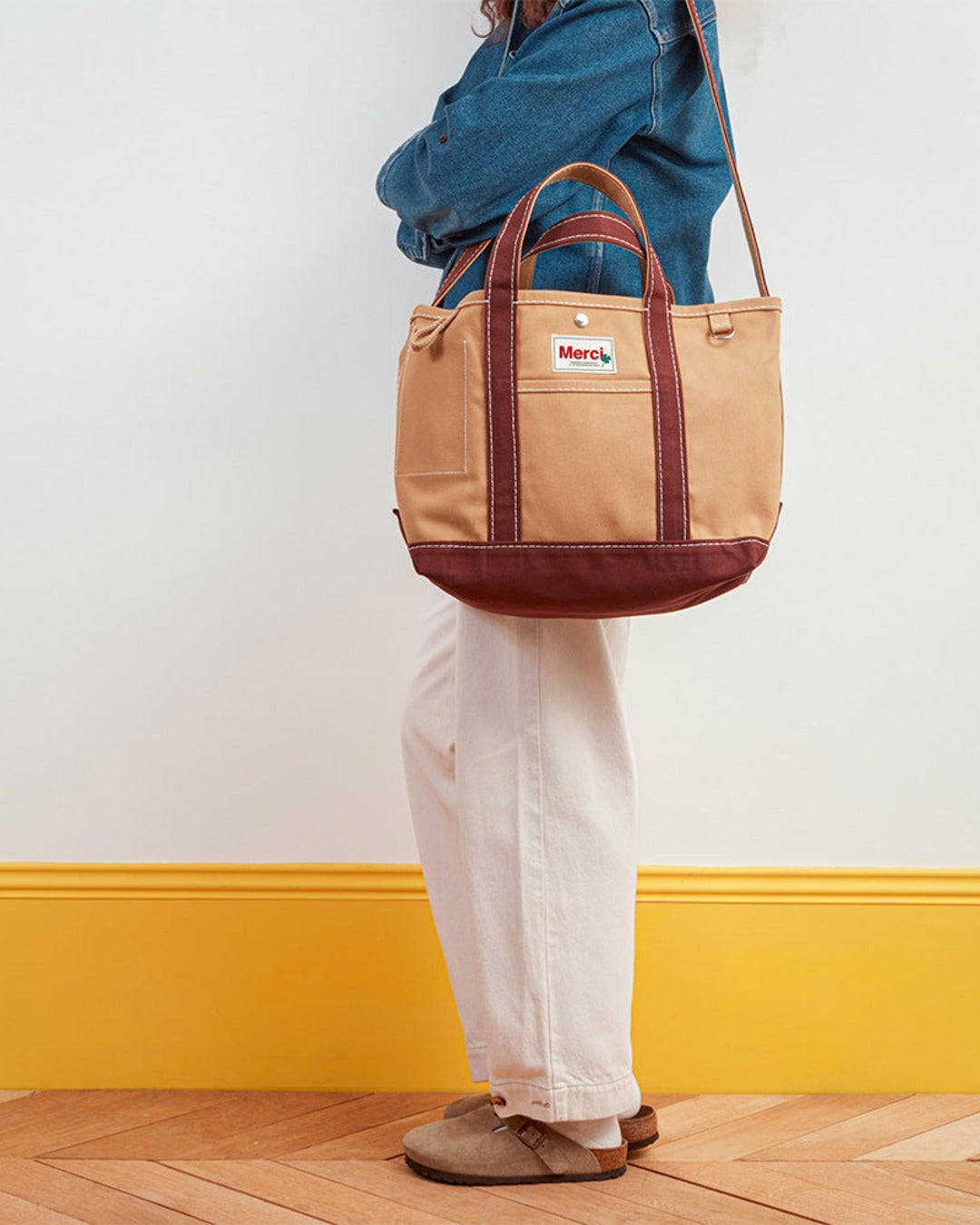 Merci - Candide shopping bag in canvas - Brown