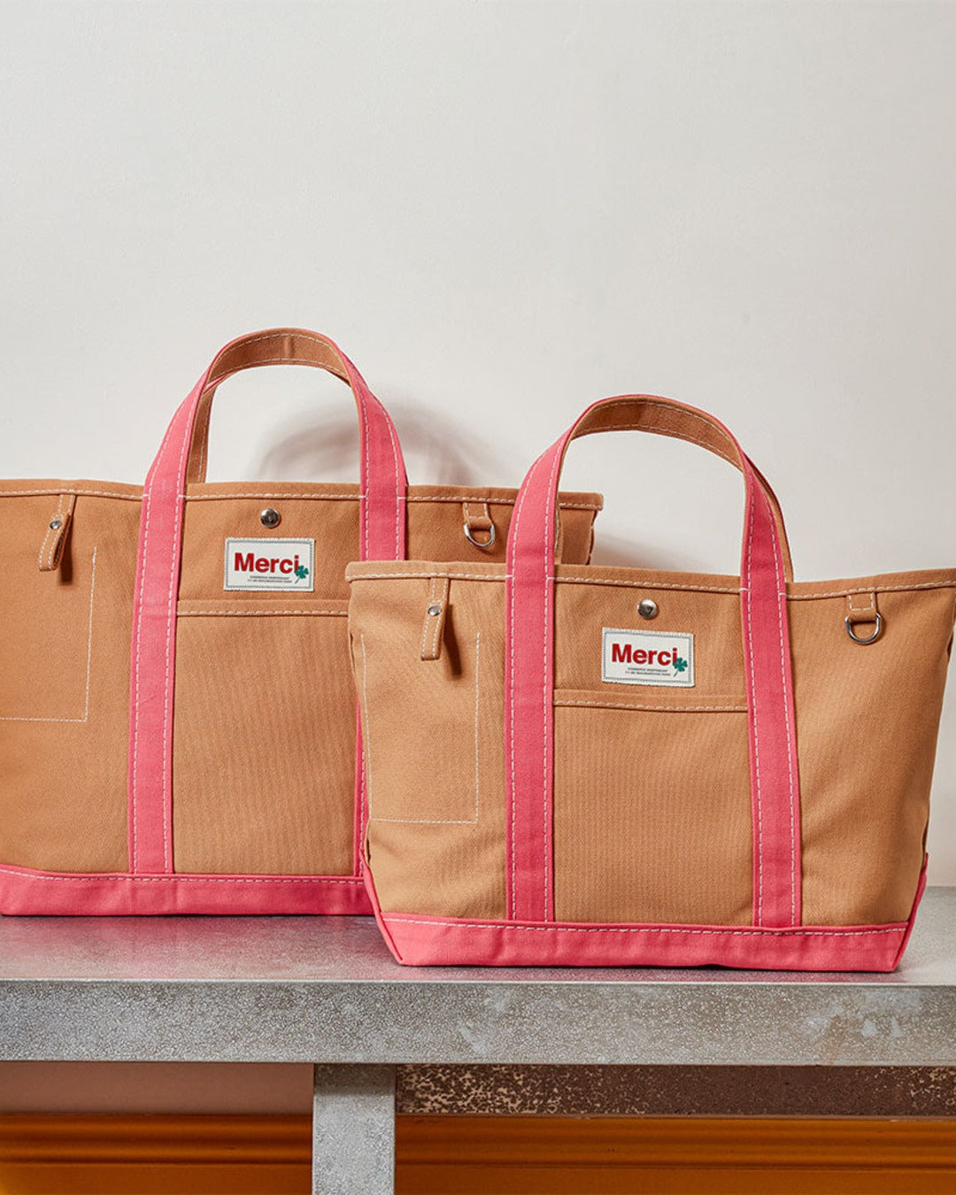 Merci - Candide shopping bag in canvas - Pink