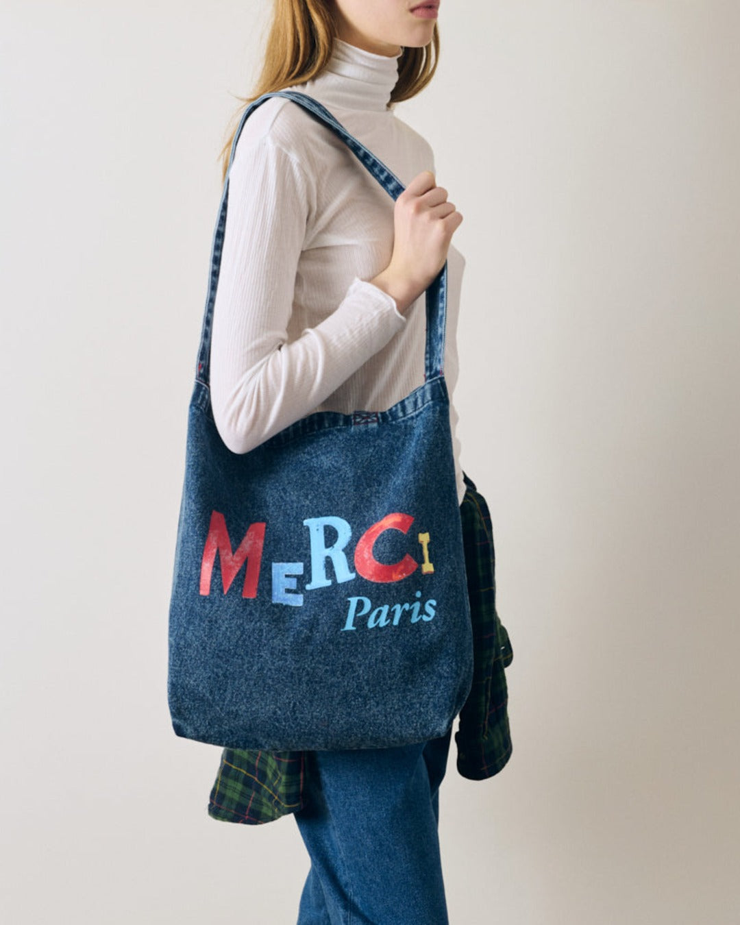 Merci - Jean-Michel Tote Bag - Denim