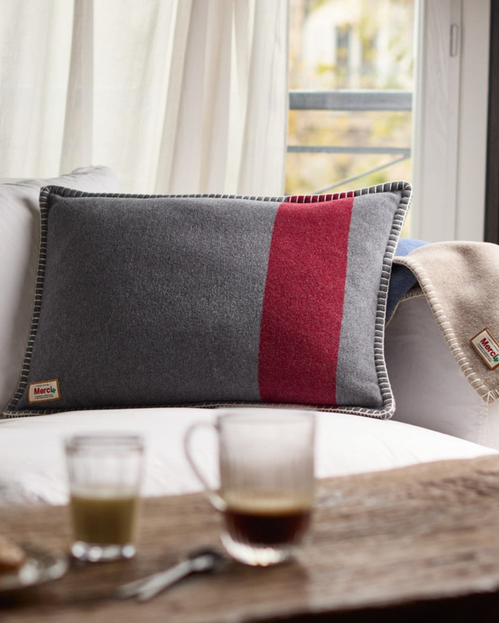 Merci - cushion - Grey
