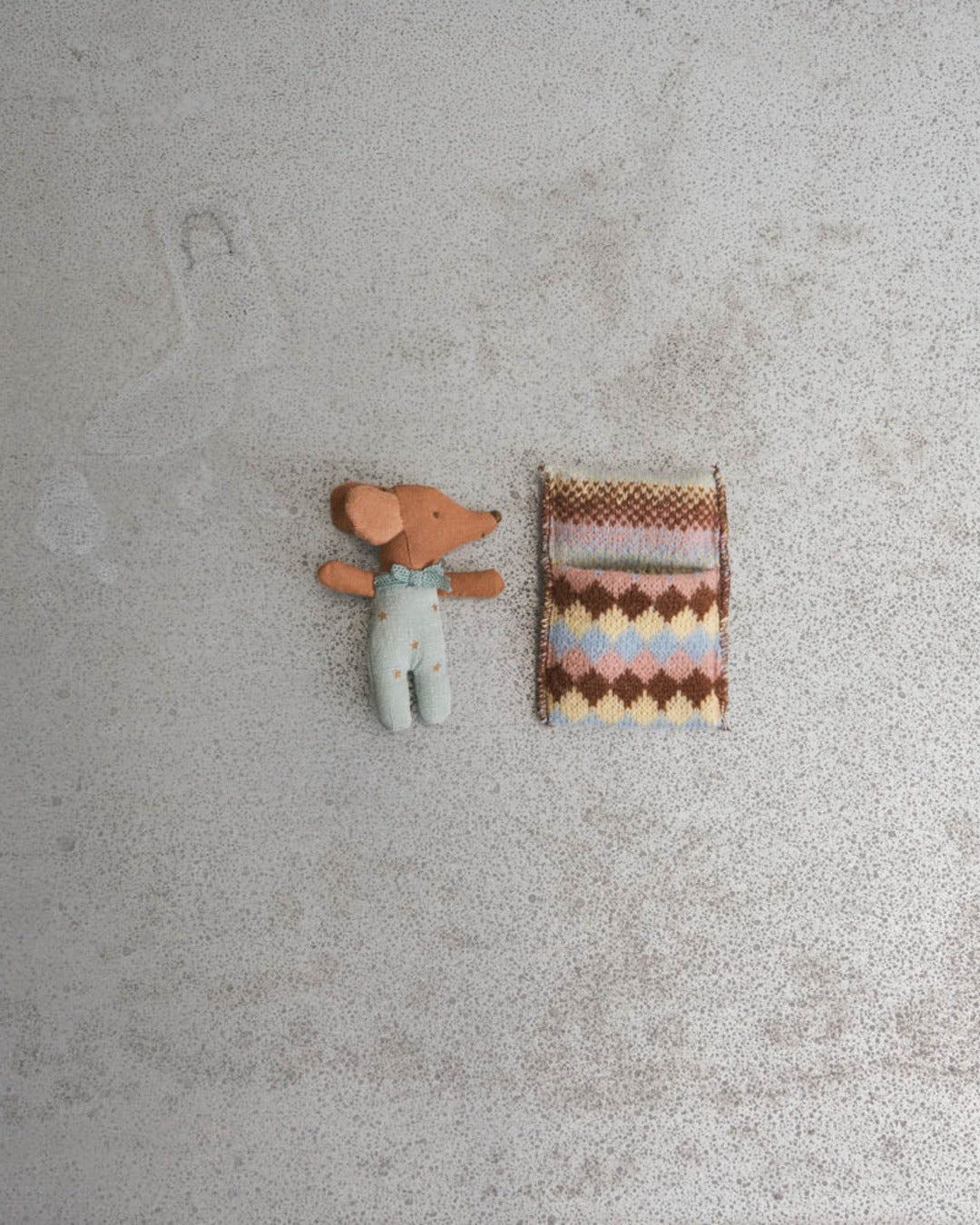 Maileg - Souris Bébé Bleu