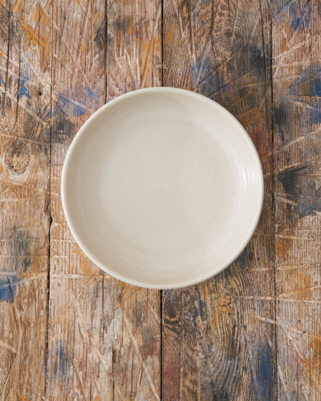 Merci - Assiette Creuse En Grès - Blanc