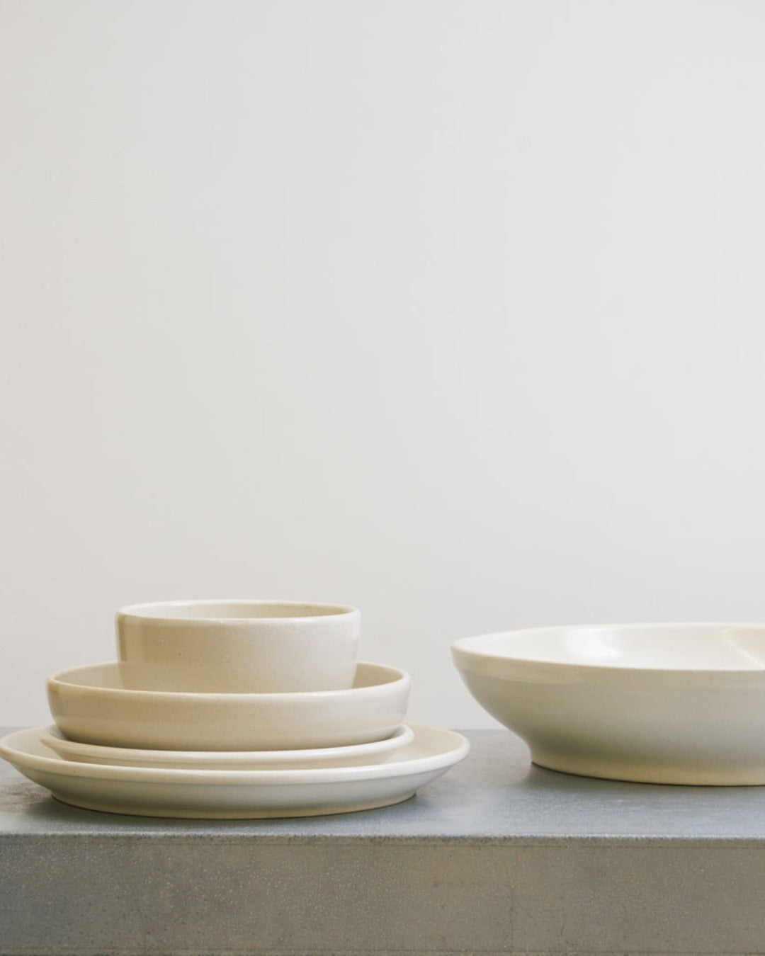 Merci - Stoneware Salad Bowl - White