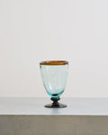 Indigena - Verre À Pied Transparent Avec Ligne Ambre