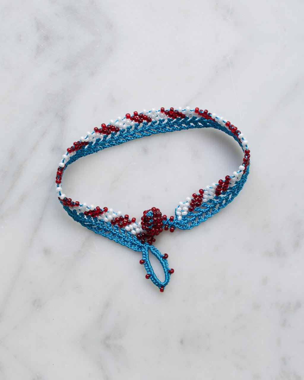 Ottomania - Stripes crochet bracelet - Blue