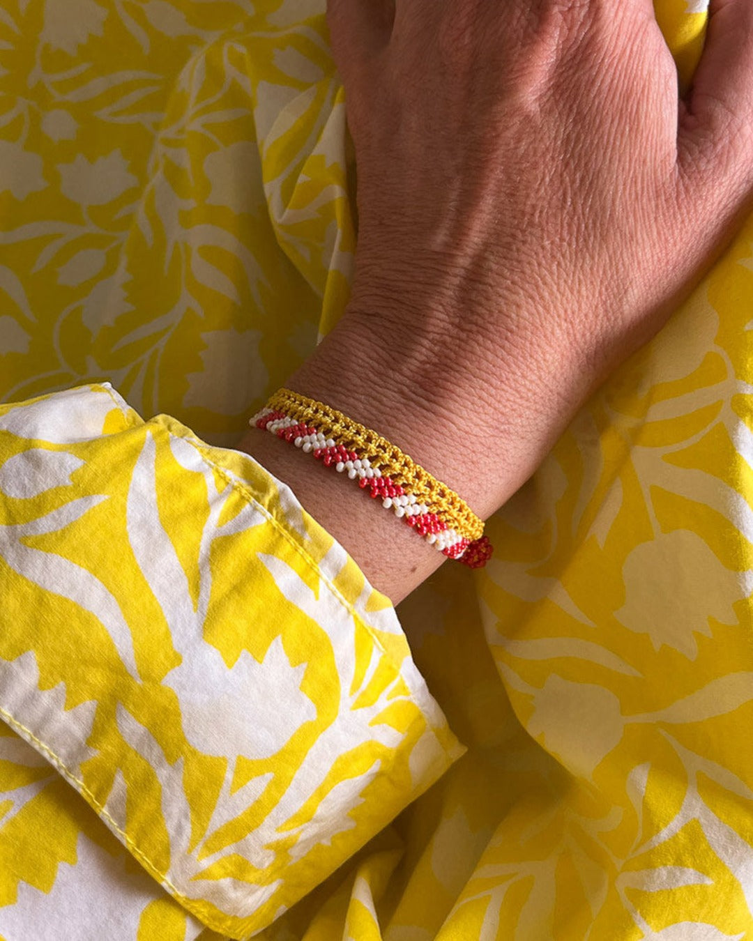 Ottomania - Bracelet Crochet Stripes - Jaune