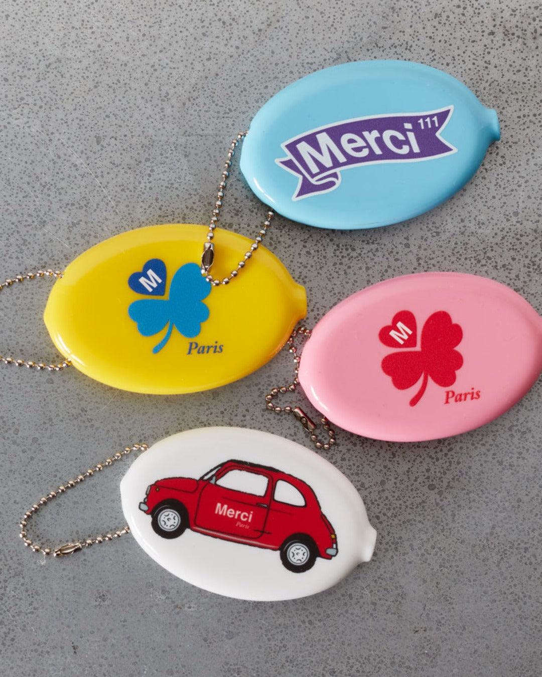 Merci - key ring - Yellow