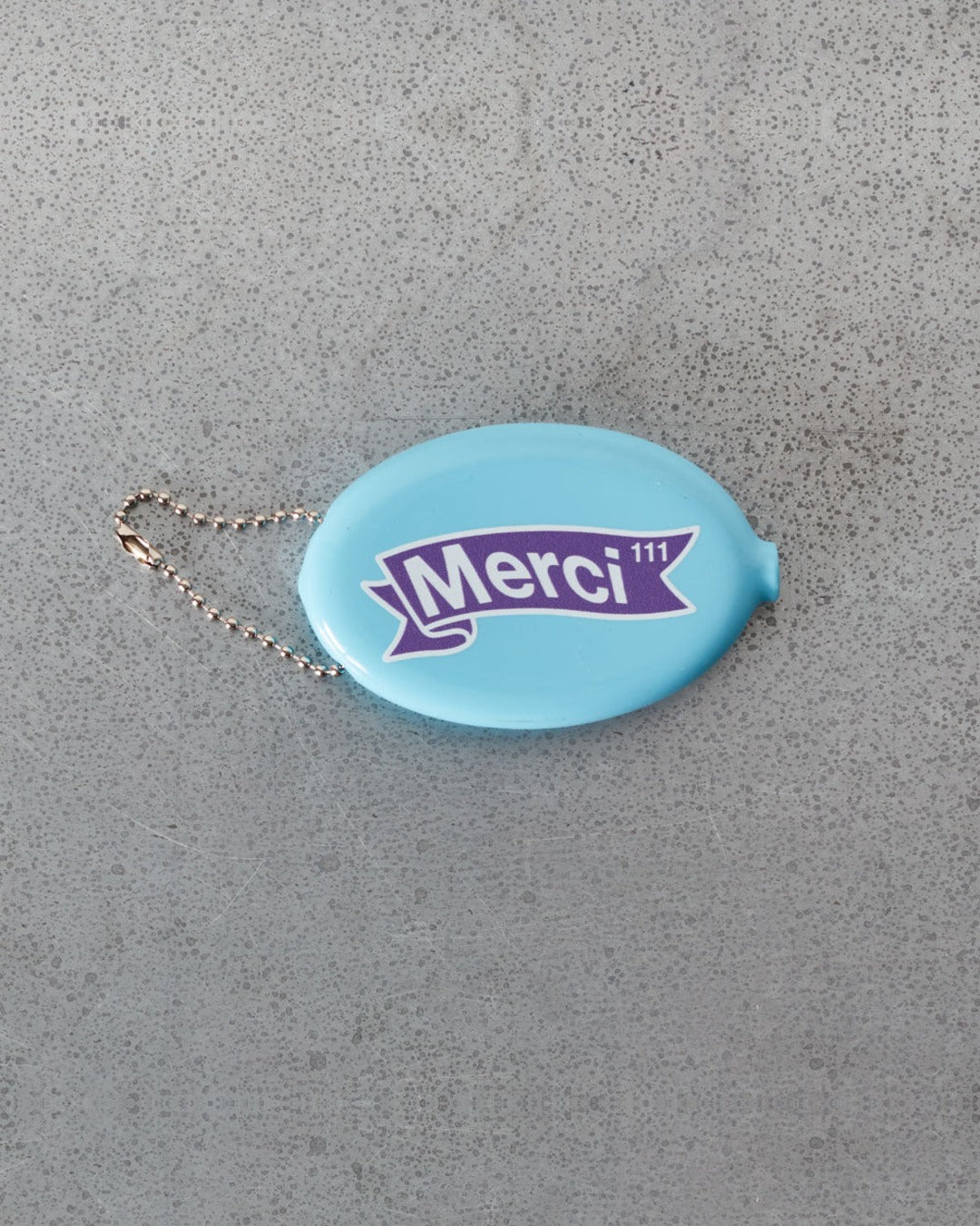 Merci - Porte Clé Monnaie - Bleu