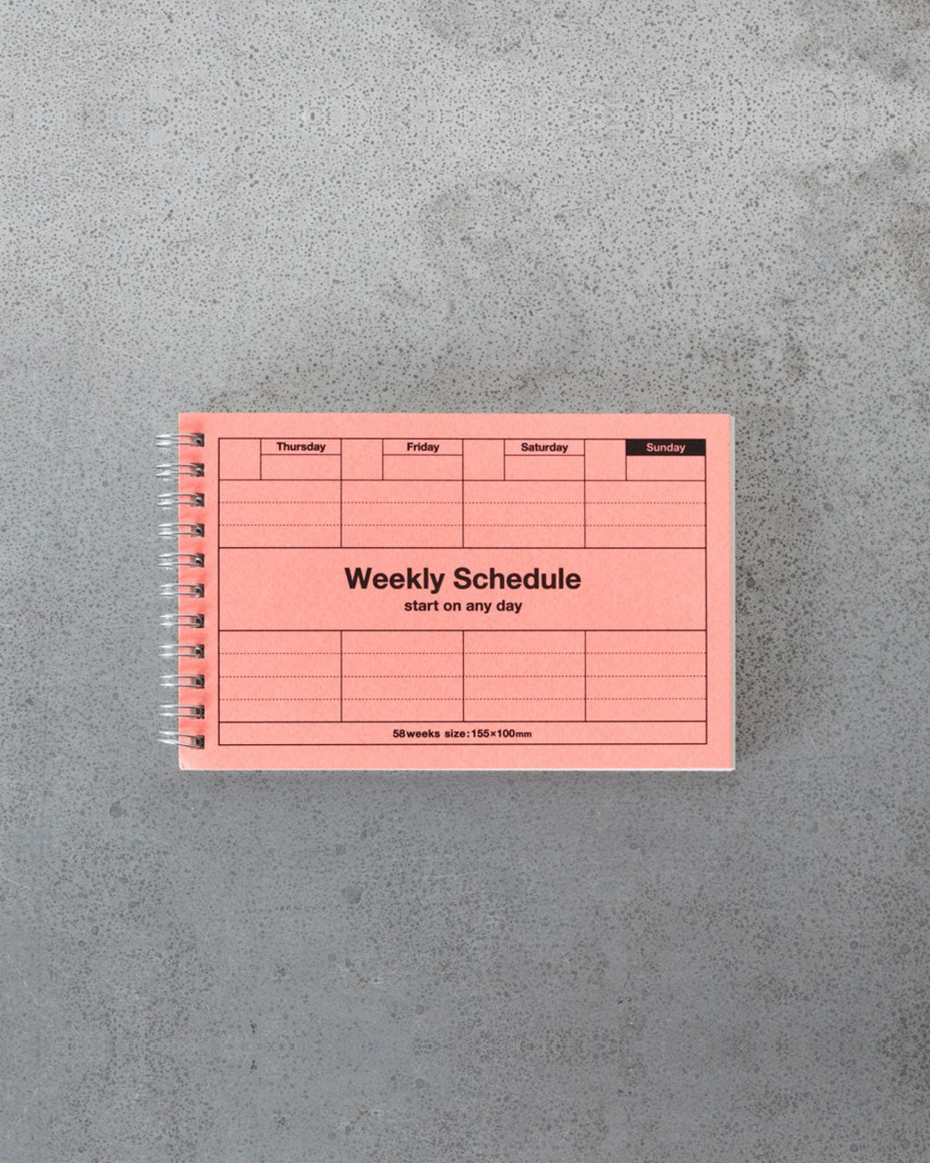 Merci - Agenda Weekly Schedule - Rose Neon