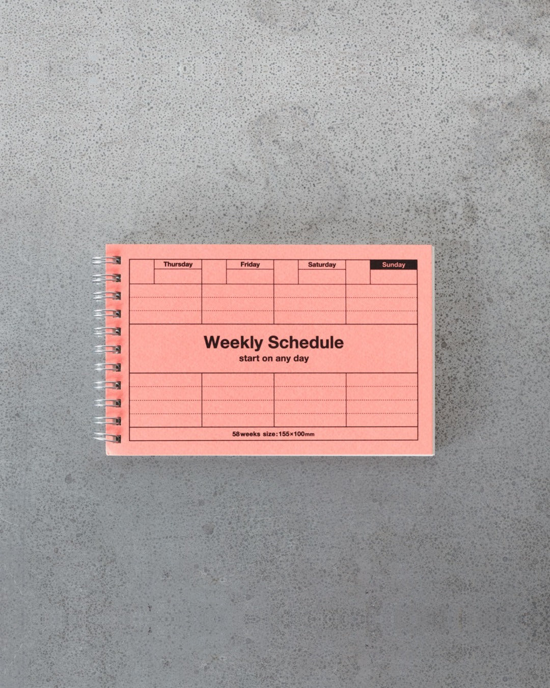 Merci - Agenda Weekly Schedule - Rose Neon