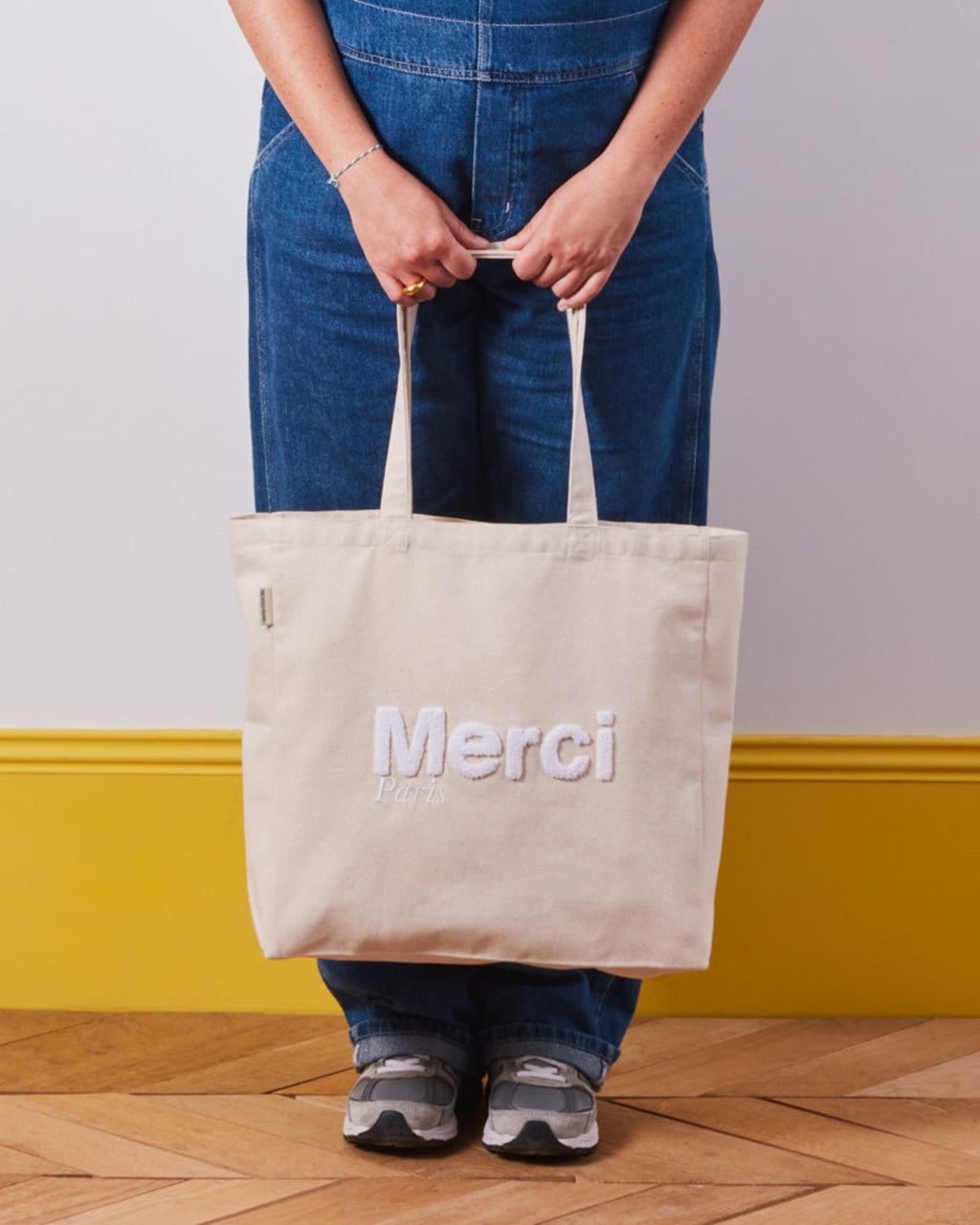 Merci - Cotton Tote Bag - White