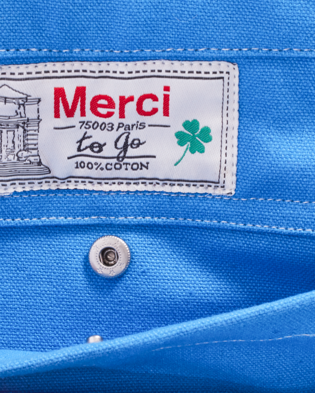 Merci - Cabas Tréfle Bouclette - Bleu