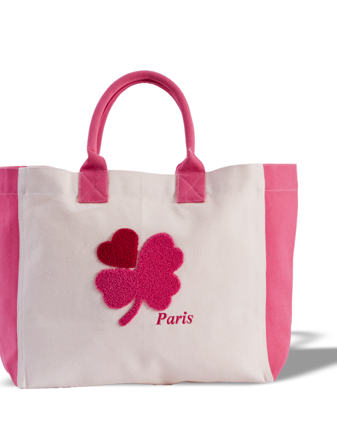 Merci - Clover-Heart Shopping Bag - Pink