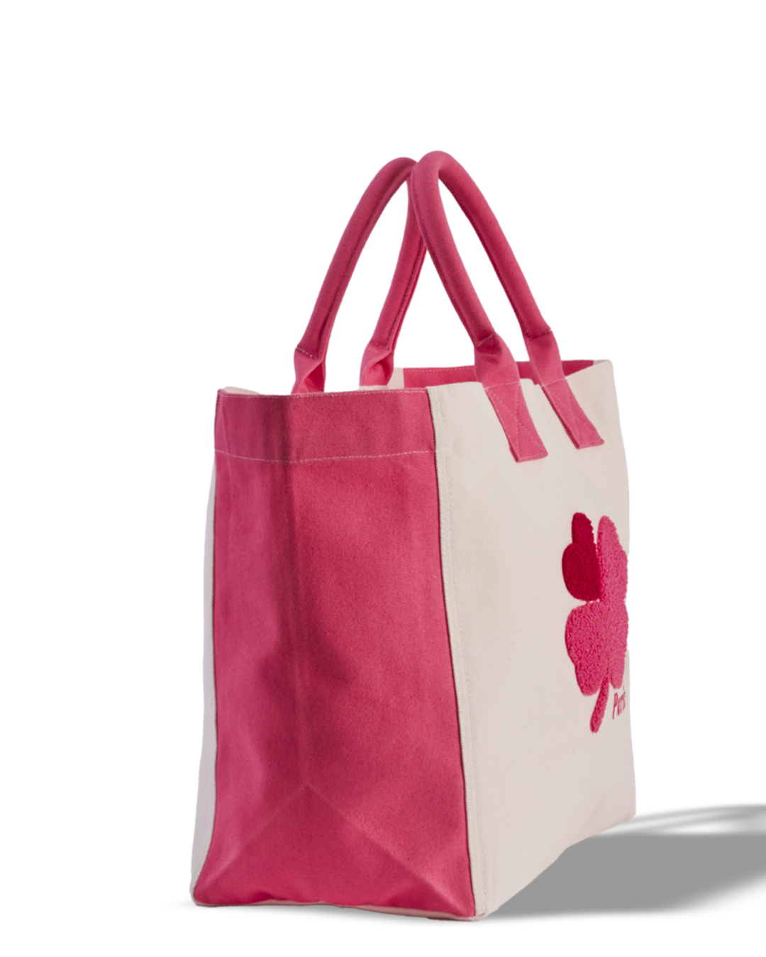 Merci - Clover-Heart Shopping Bag - Pink