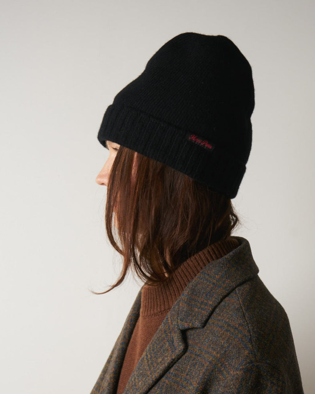 Merci - Wool and cashmere hat - Black & Red
