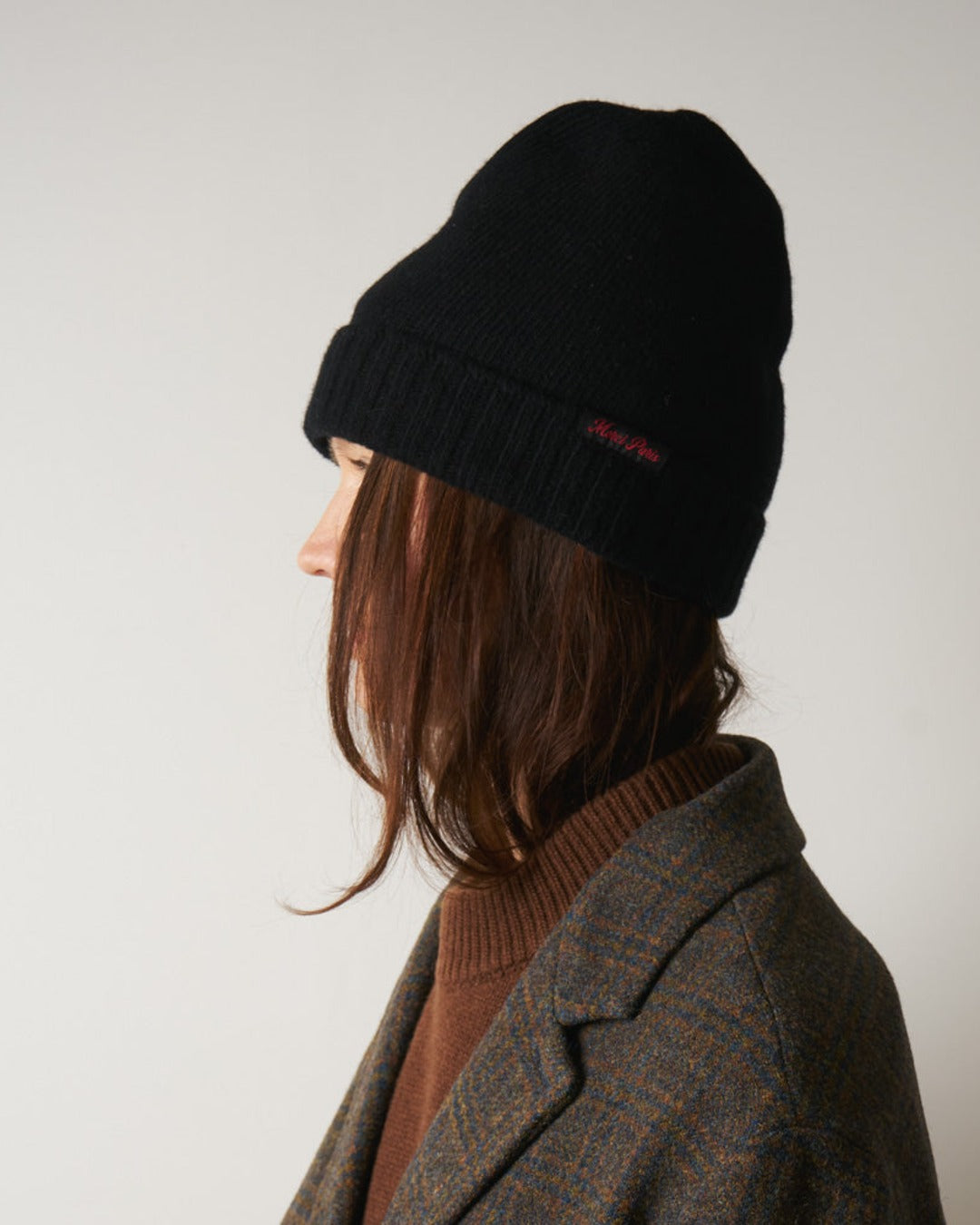 Merci - Wool and cashmere hat - Black & Red