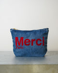Merci - Cotton pouch - Denim