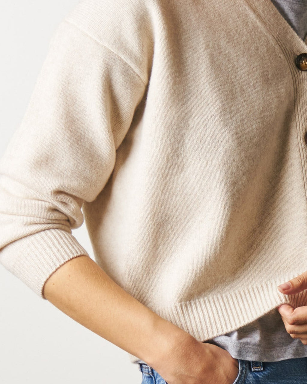 Merci - Lucia Cardigan - Chalk