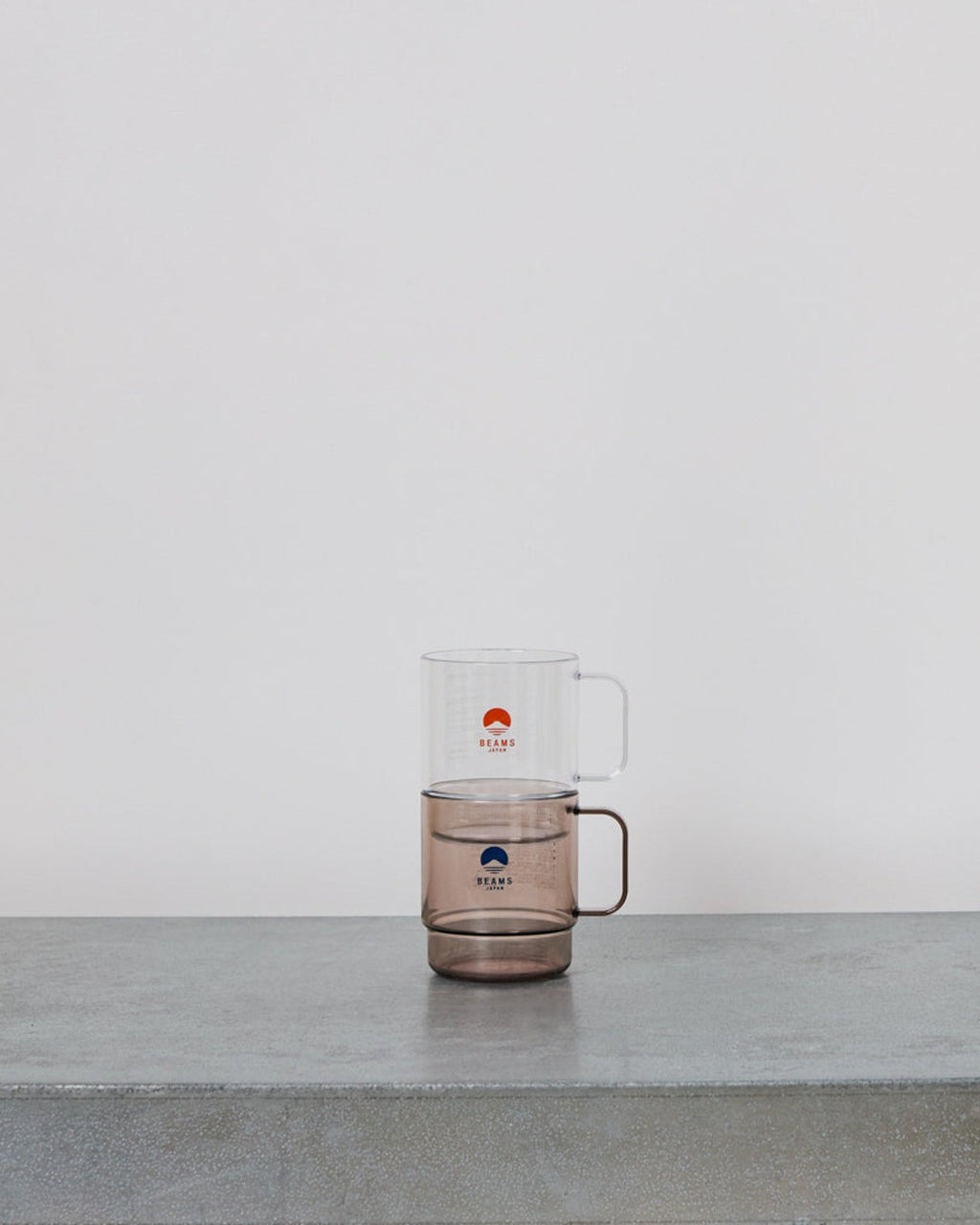 Beams Japan - Mug Transparent - Marron & Bleu