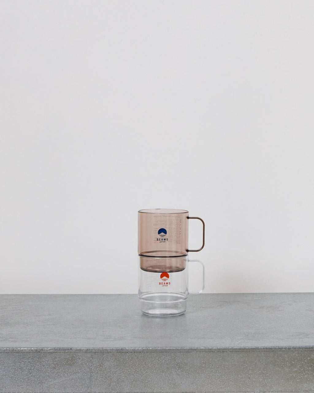 Beams Japan - Mug Transparent - Marron & Bleu