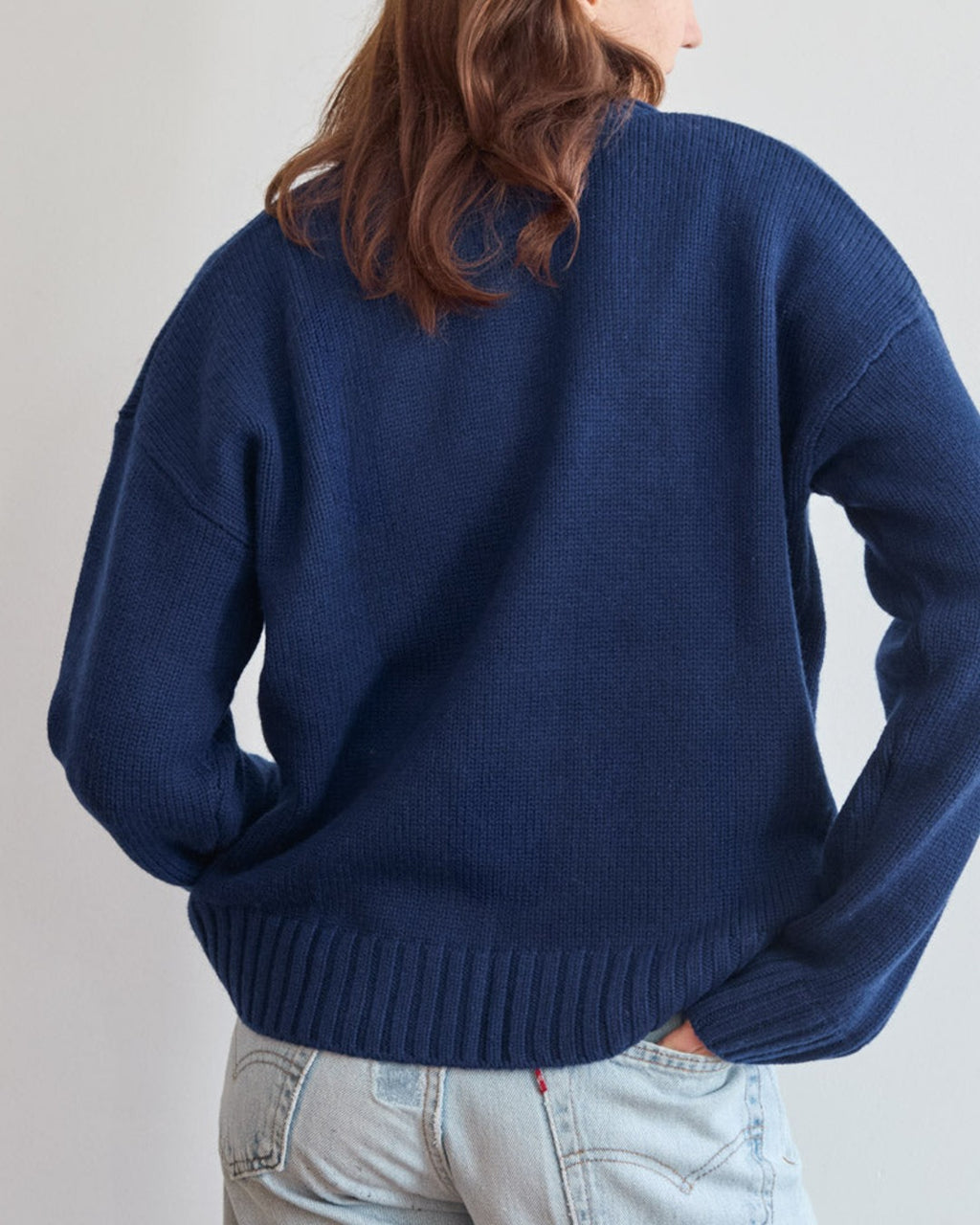 Merci - Pull en laine - Marine