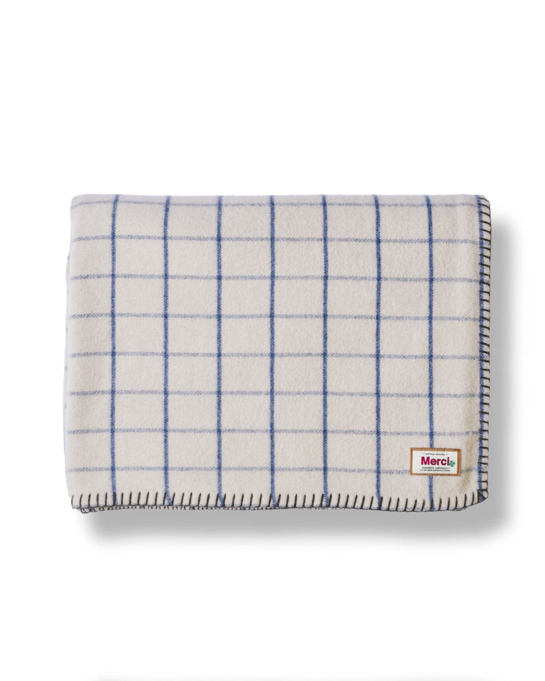 Merci - Couverture - Carreaux Bleu Shibori