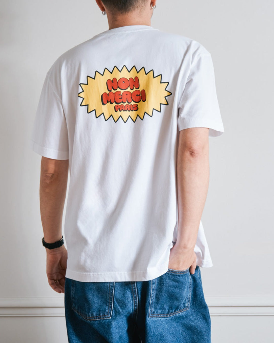Merci - T-Shirt Non Merci Beavies - Blanc