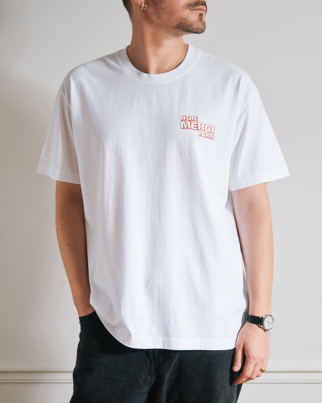 Merci - T-Shirt Non Merci - Blanc