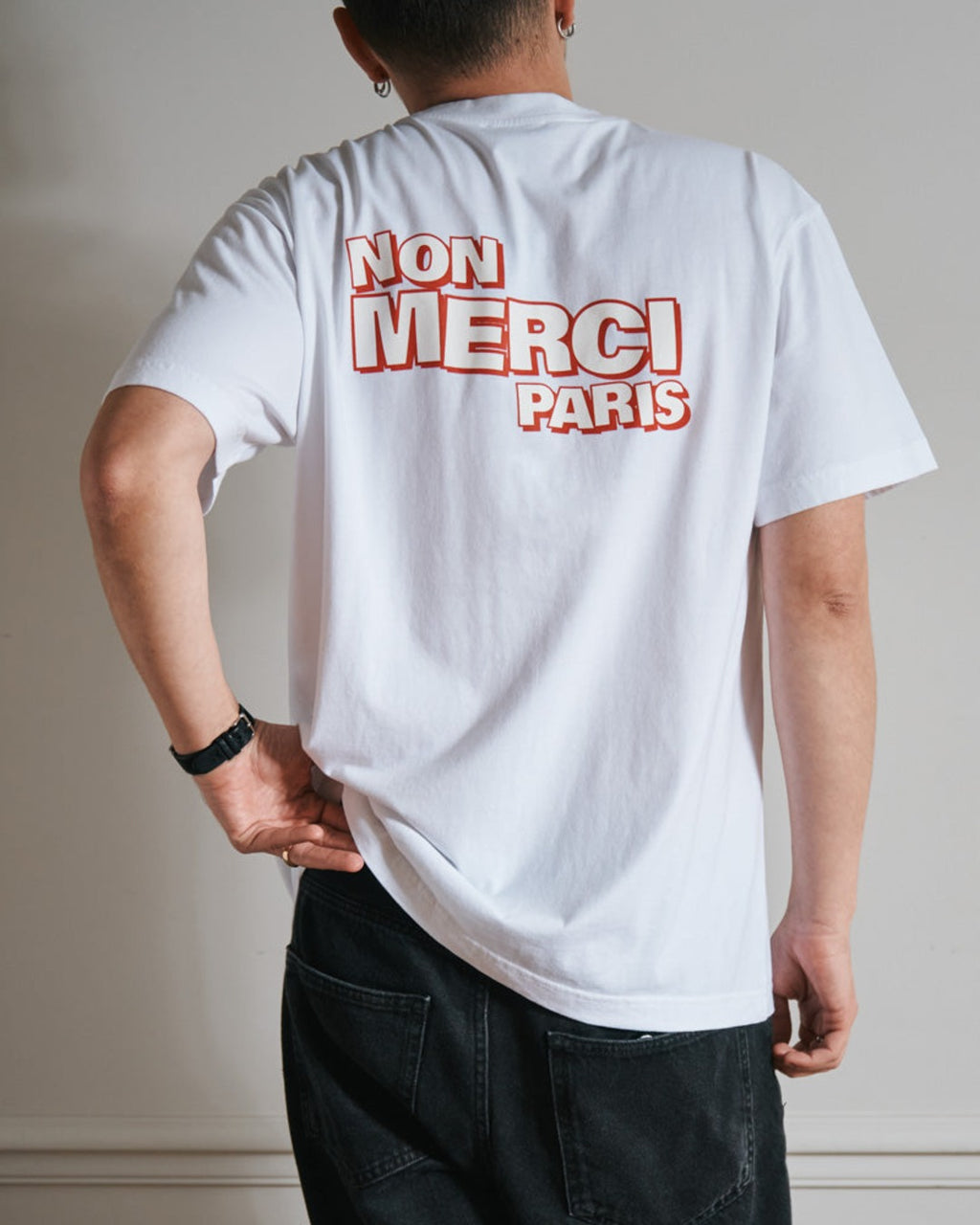 Merci - T-Shirt Non Merci - Blanc