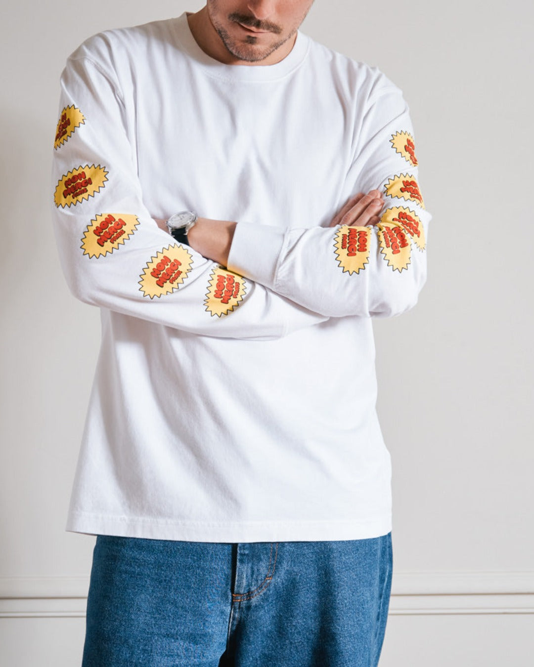 Merci - Non Merci Beavies T-Shirt Ls - White