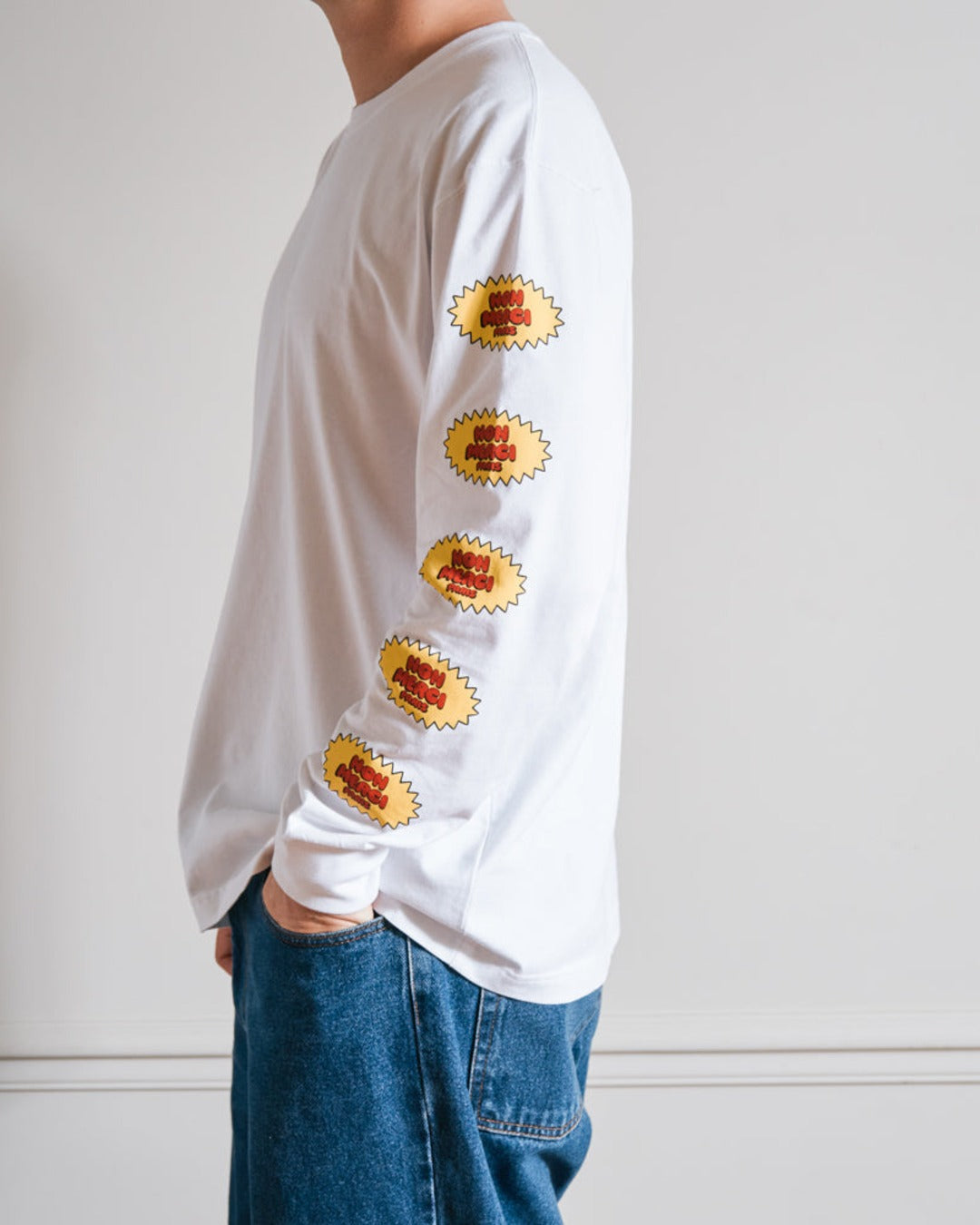 Merci - Non Merci Beavies T-Shirt Ls - White