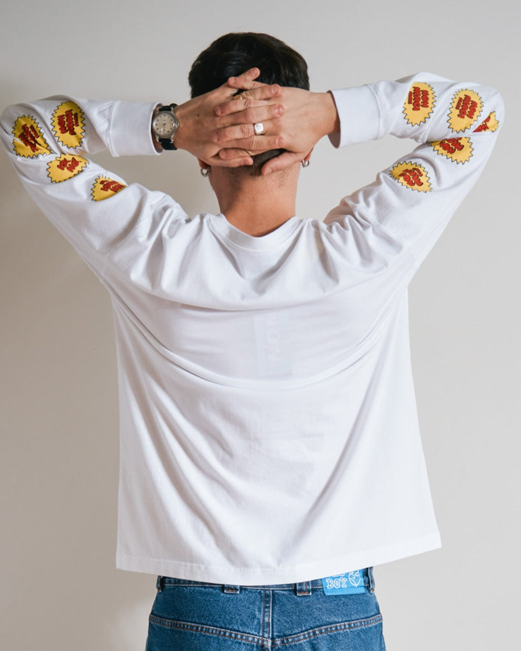 Merci - Non Merci Beavies T-Shirt Ls - White