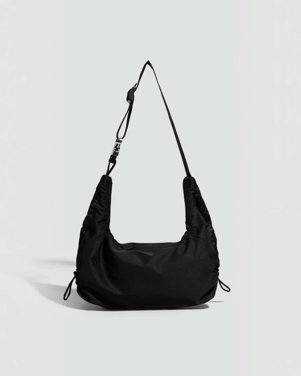Sac bandoulière noir Merci Paris ARCS Petit Hey en matière recyclée avec cordons de serrage et boucle signature