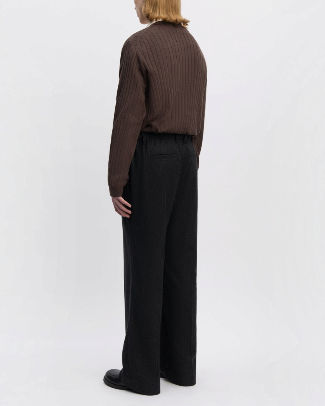 Another Aspect - Pantalon 6.0 - Noir à fines rayures