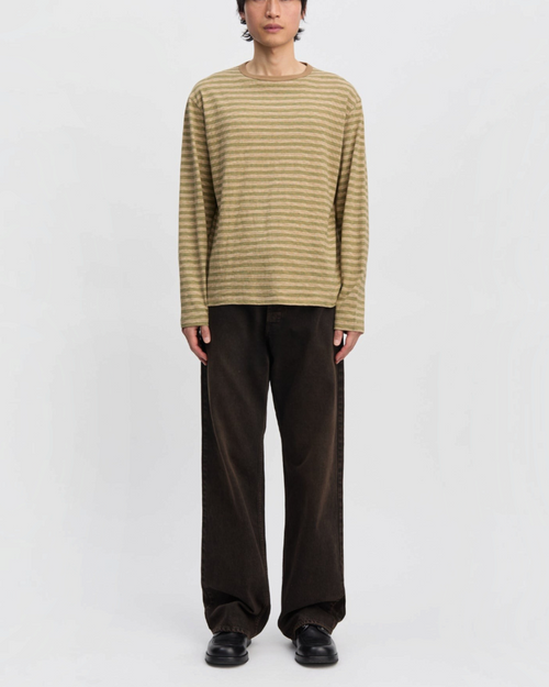 Another Aspect - 3.0 JPN striped t-shirt - Green stripes