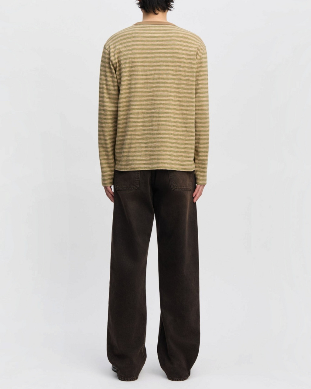 Another Aspect - 3.0 JPN striped t-shirt - Green stripes