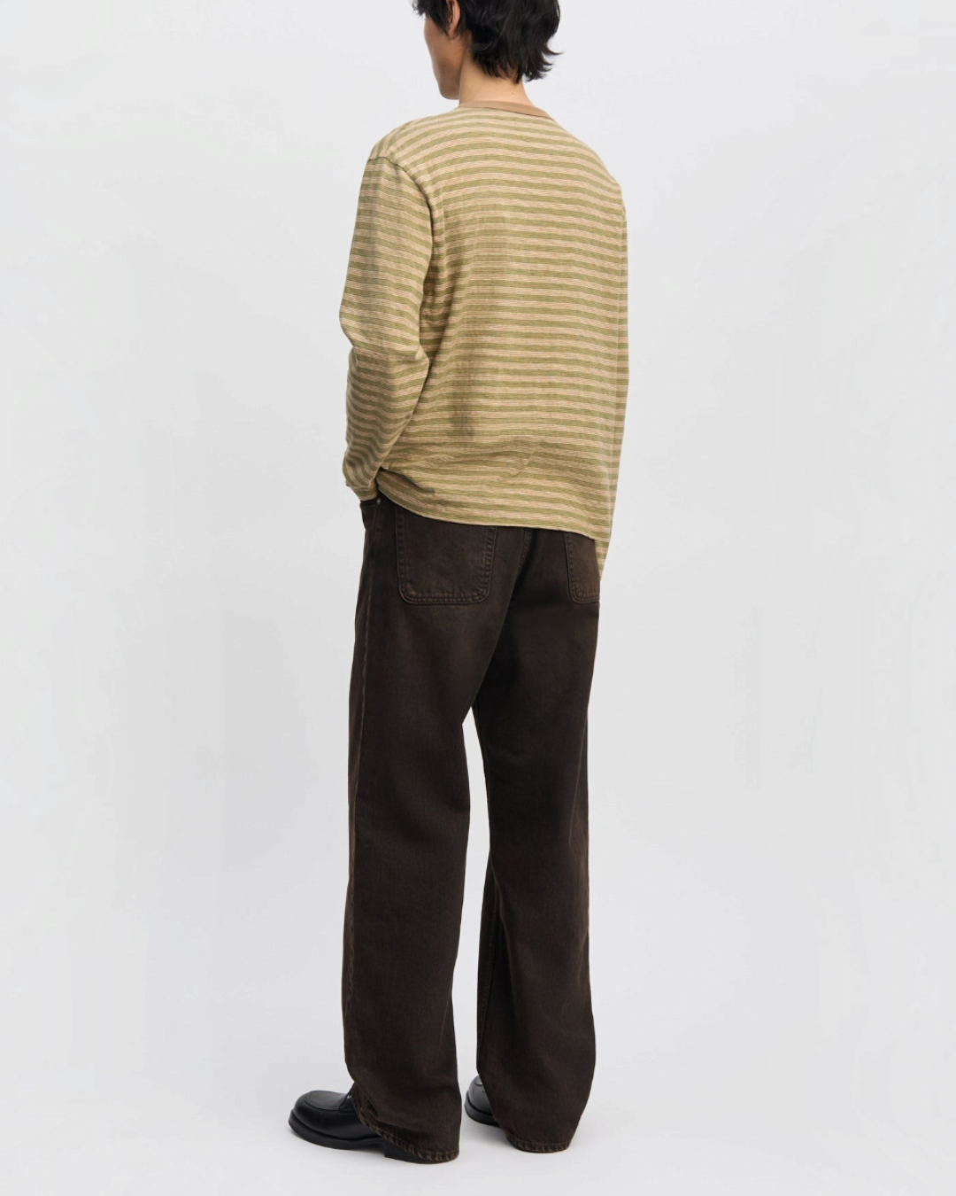 Another Aspect - 3.0 JPN striped t-shirt - Green stripes